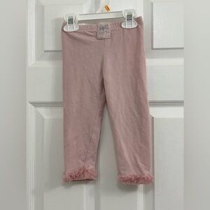 Naartjie Pink Ruffle Hem Leggings For Girls Size 18-24 Months